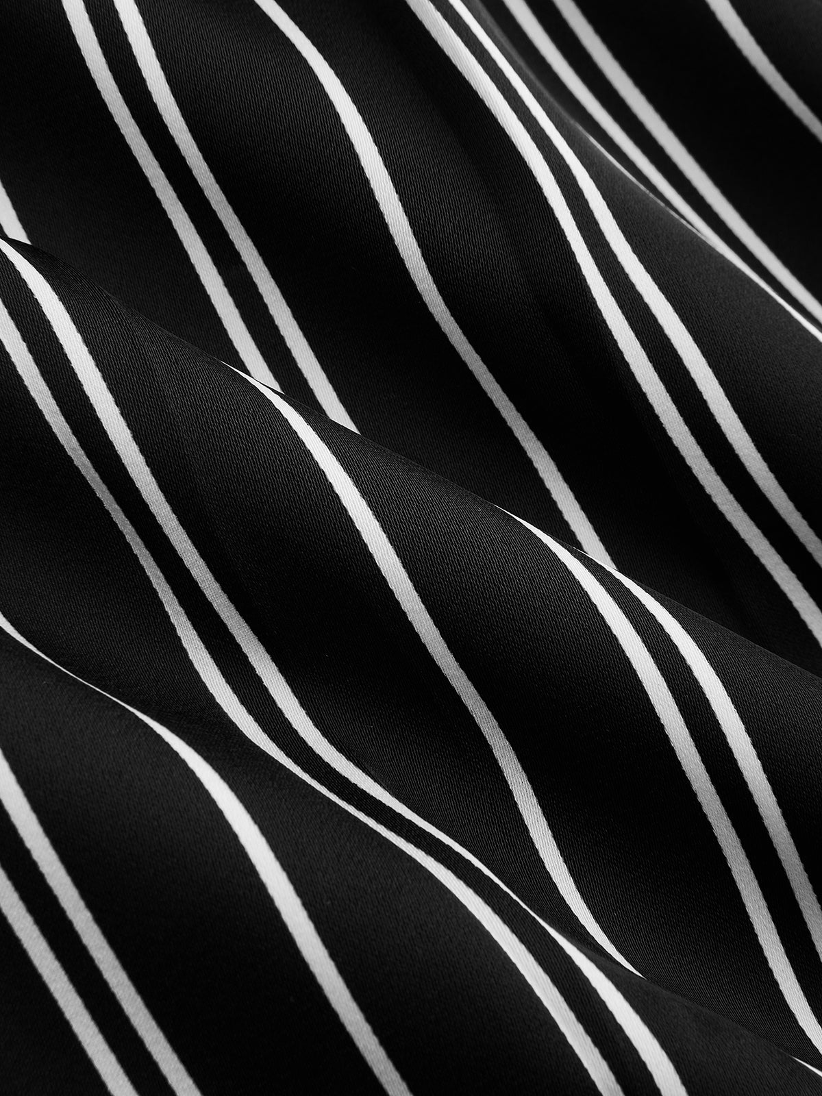 Satin Wrap Bodysuit & Striped Shorts Set