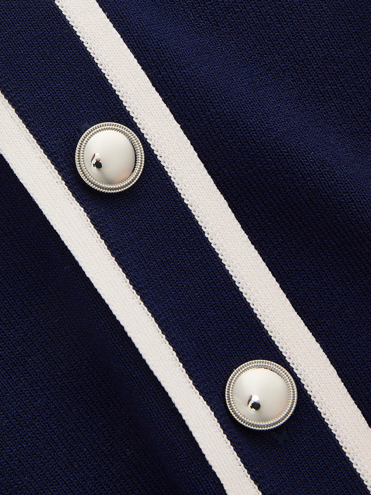 Contrast Trim Belted Short Sleeve Knit Dress