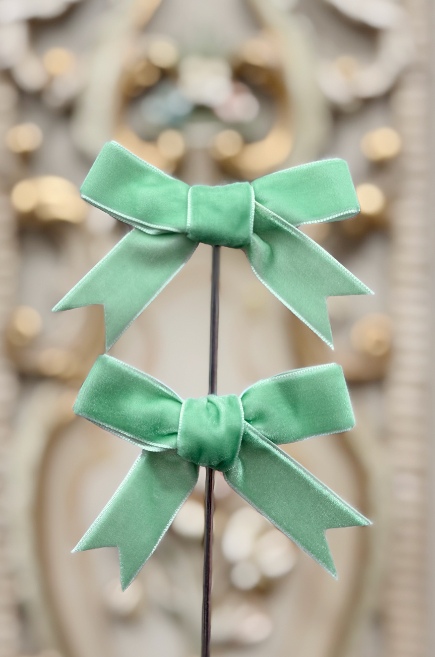 D'Amour Follies Hair Bow Twin Pack (Mint)