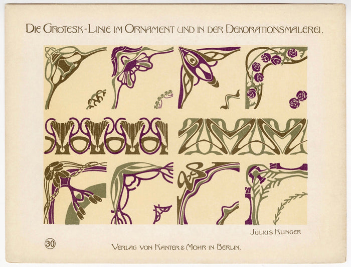 Art Nouveau MODERN SURFACE ORNAMENT Klinger & Anker Design Book PDF DOWNLOAD