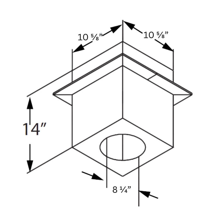 Duravent 5" x 8" DirectVent Pro Cathedral Ceiling Support Box | 58DVA-CS