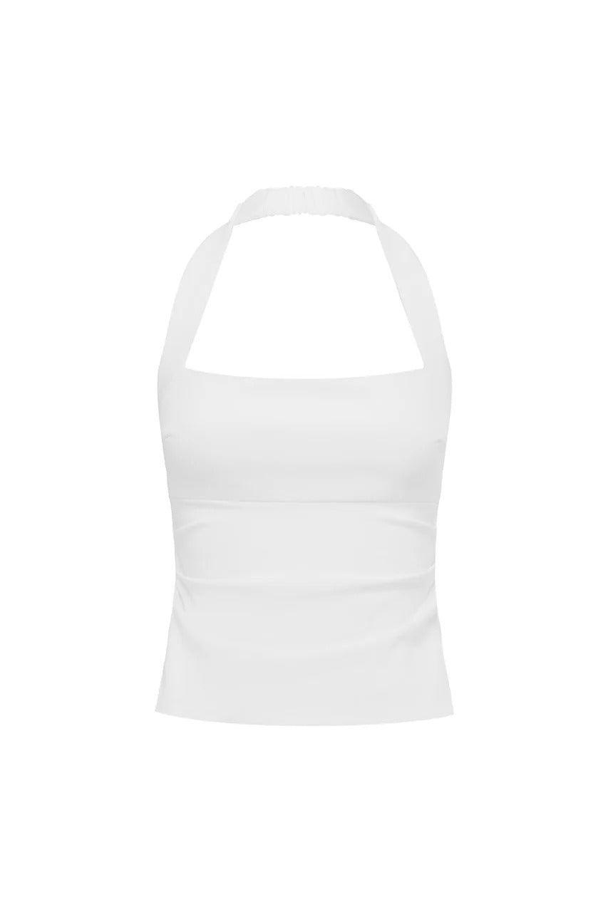Parker Halter Top - White