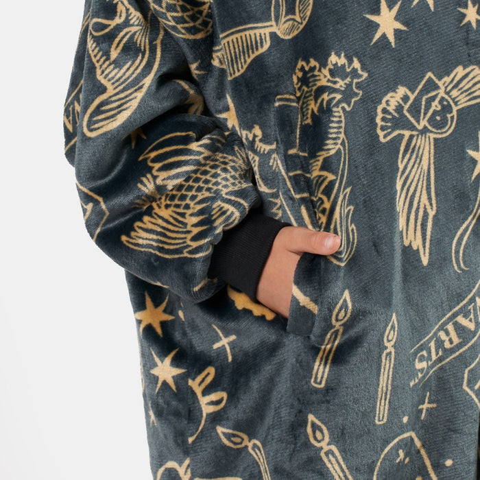 Kids Harry Potter Hogwarts Hoodie Blanket - Black 🇬🇧