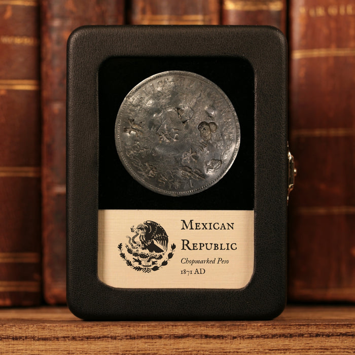 Mexico, AR 1 Peso with Chinese Chop Marks - 1871 CE - Mexico