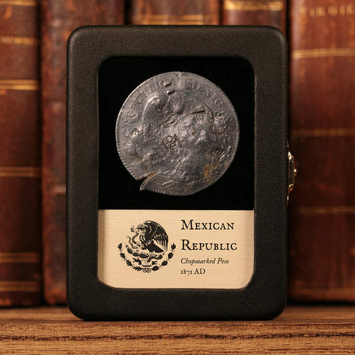Mexico, AR 1 Peso with Chinese Chop Marks - 1871 CE - Mexico