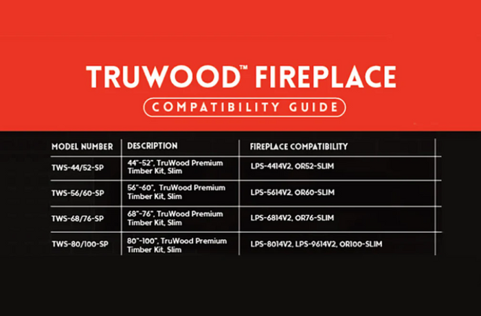 Modern Flames TruWood Premium Slim Timber Kit
