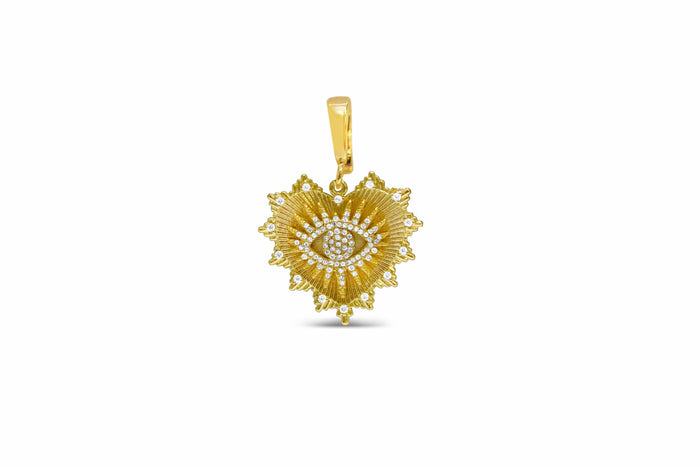 Radiant Eye Heart Clip-on Charm