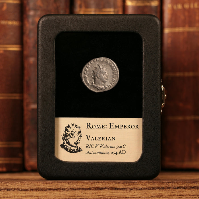 Rome, Emperor Valerian, AR Antoninianus, Jupiter (God of Sky & Thunder) - 254 CE - Roman Empire