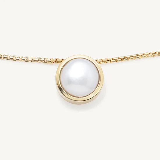 Signature Midi Knockout Pendant- Pearl