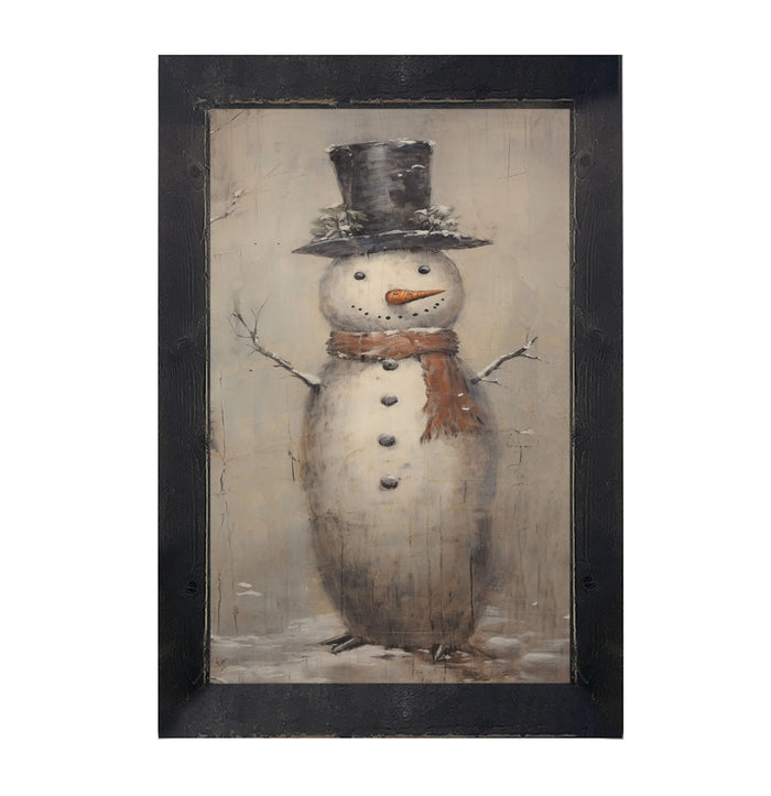 Vintage Smiling Snowman