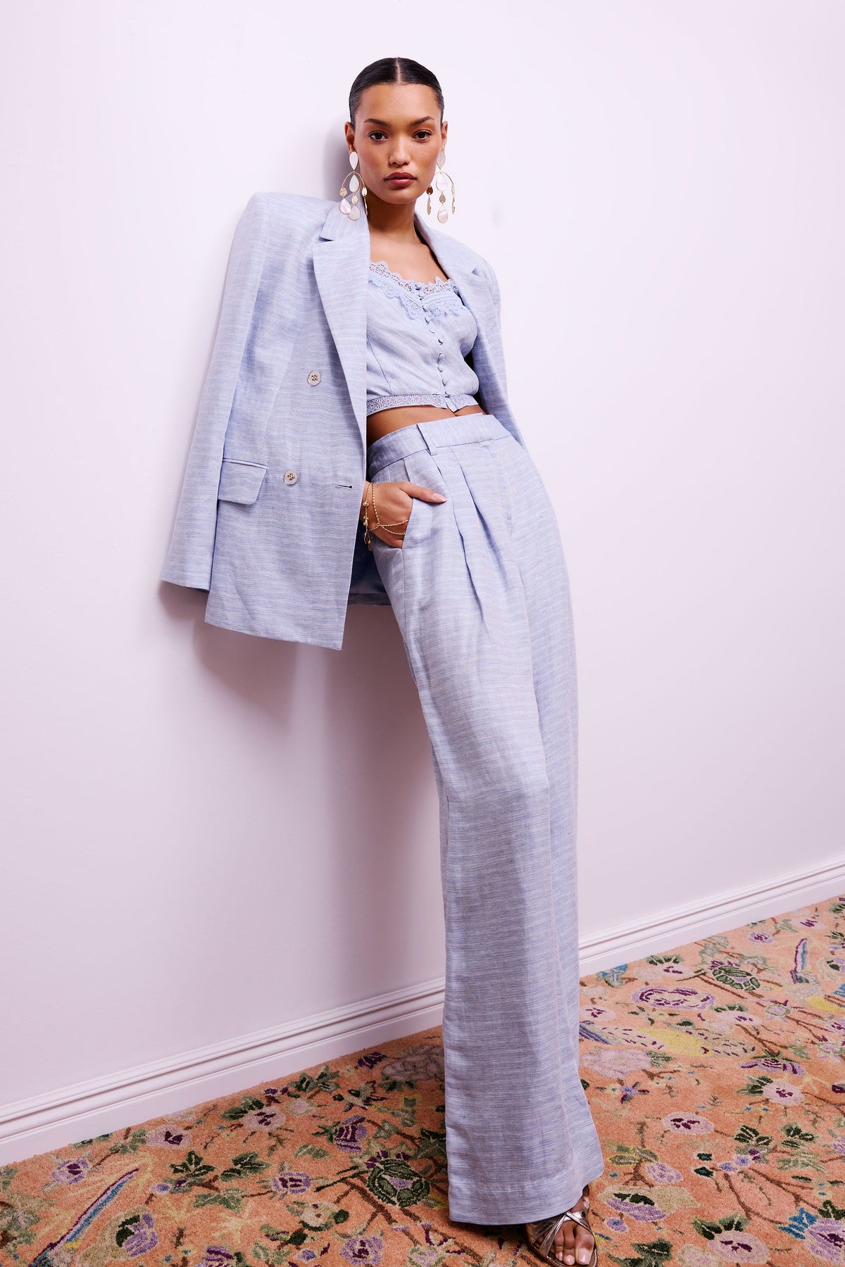 Callie Textured Linen Blazer