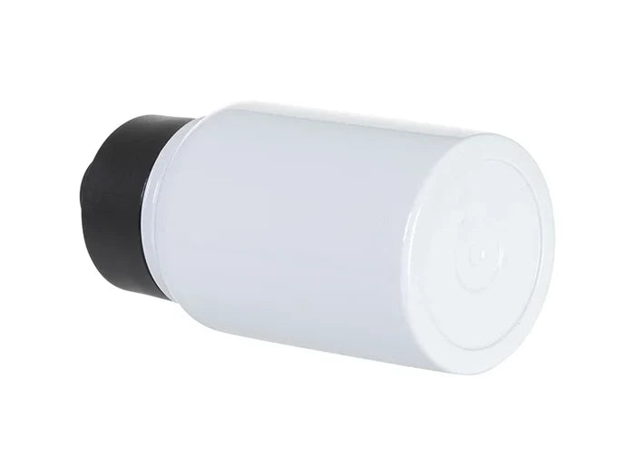 17oz/500ml Stainless Steel Water Bottle w/ Wide Mouth Straw & Portable Lid (White)