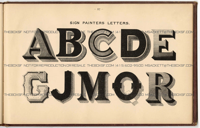 1879 Antique AMES' ALPHABETS Full Book PDF ONLY, Typography, Lettering, Design