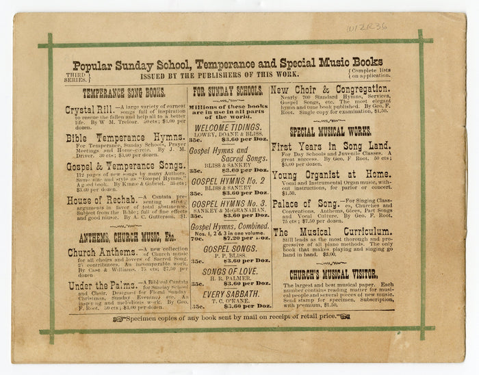 1881 Victorian CHRISTMAS SELECTIONS Song Book, Holiday Sheet Music