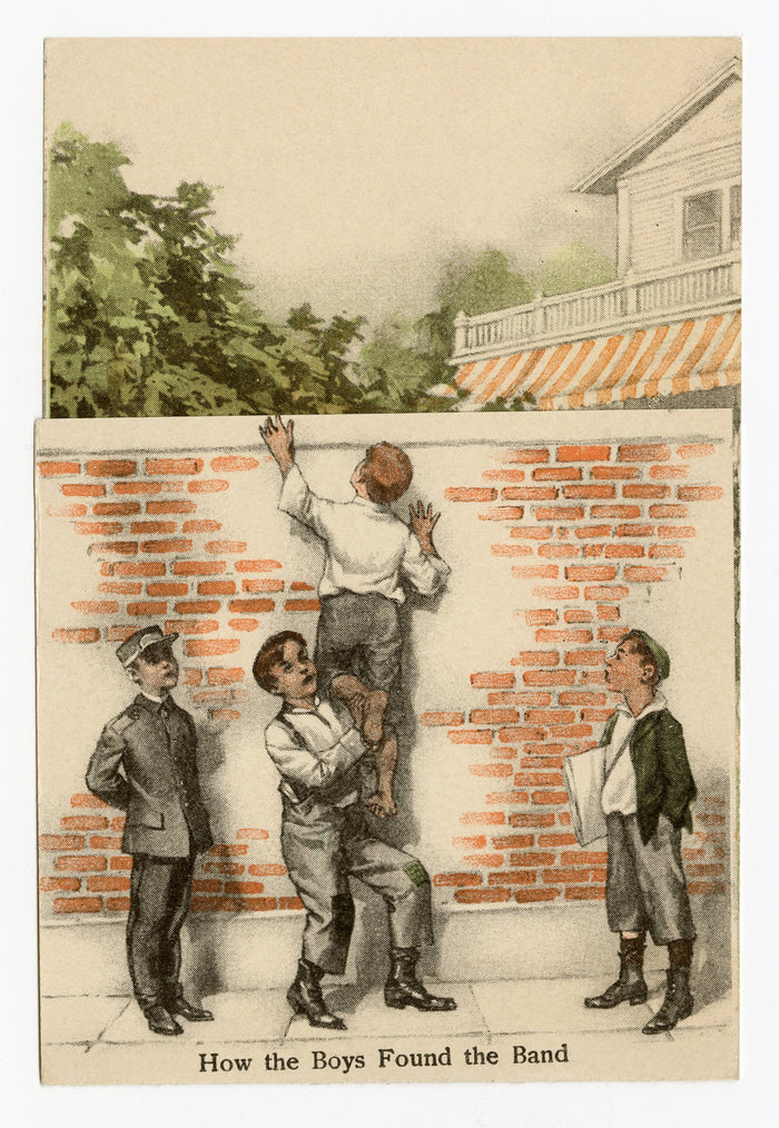 1910's EDISON PHONOGRAPH Paper Advertisement || 'How the Boys Found the Band'