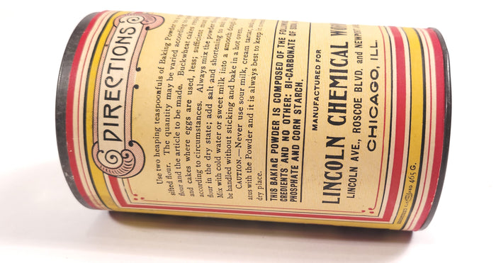 1920's LITTLE FAIRIES BAKING POWDER TIN, Original Label, Antique Can, Vintage Kitchen