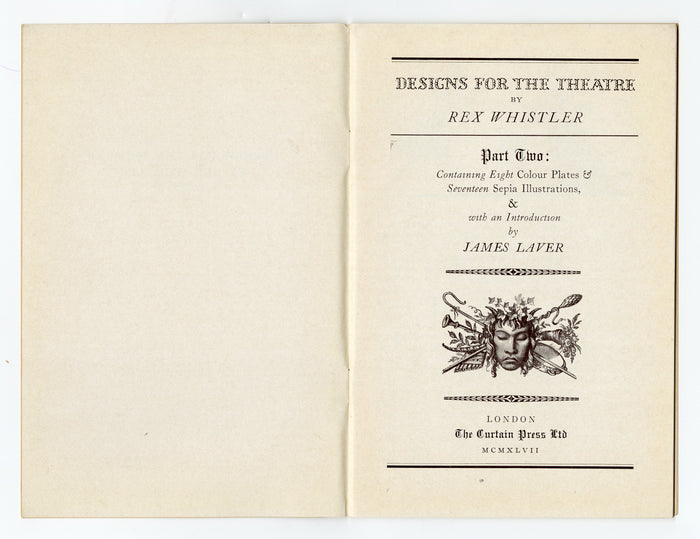 1947 THE MASQUE MAGAZINE, Designs for the Theater by Rex Whistler Book II