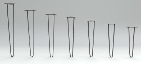 2 Pin Raw Steel Hairpin Table Leg - Advantage Lumber