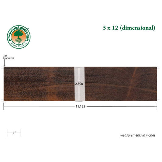 3 x 12 Brazilian Cherry Beam - Advantage Lumber