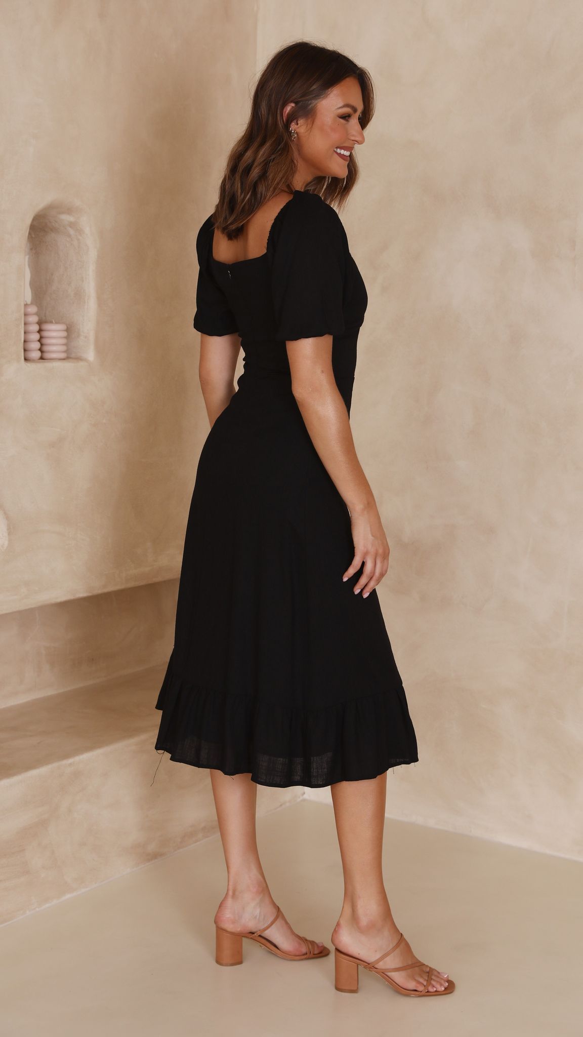 Dixie Midi Dress - Black