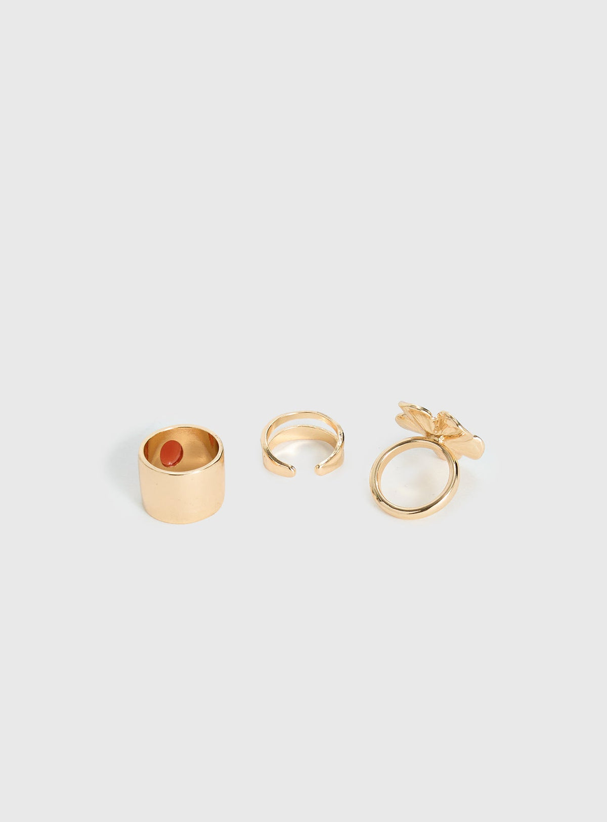 Rosellah Ring Set Gold / Pink