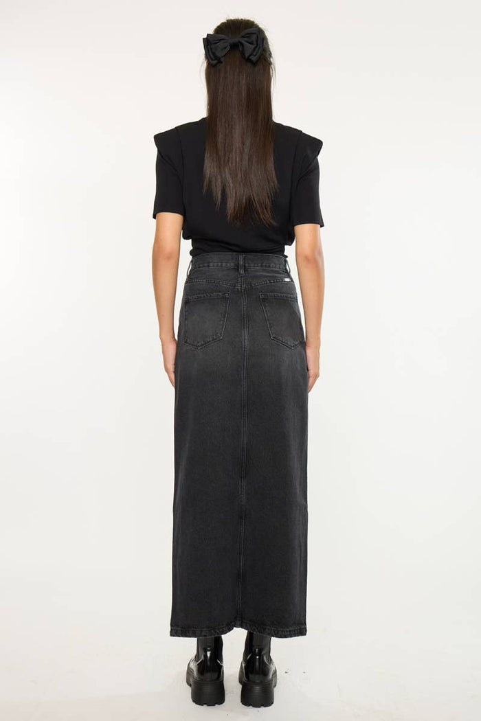 90’S MAXI SKIRT-KC7868BK: BLACK / XL