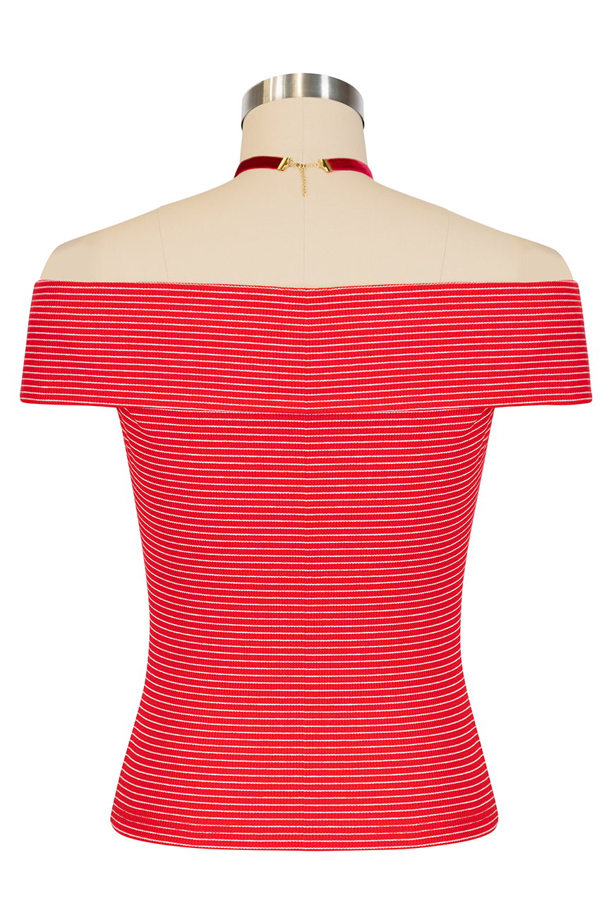 Tiki Island Follies Stripe Jersey Top
