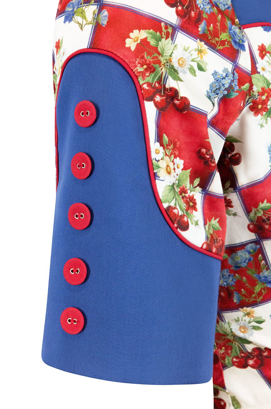 Cherry Bomb Tie Front Blouse