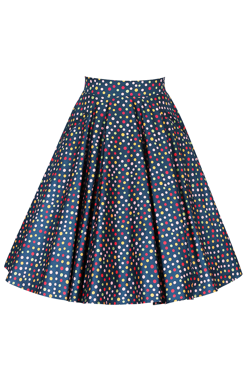 Fiorenza Circle Spot Skirt
