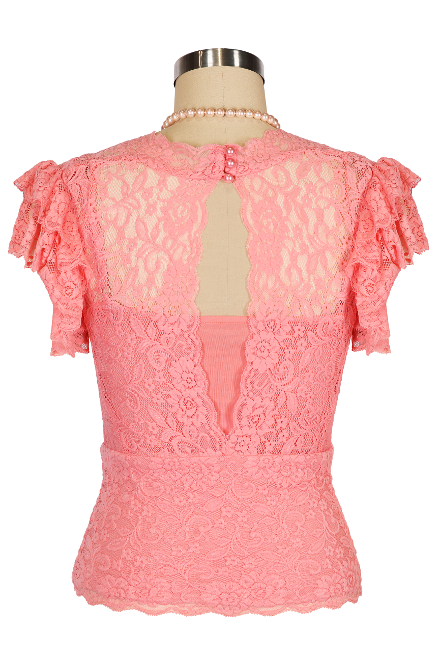 Fiorenza Lace Flutter Top