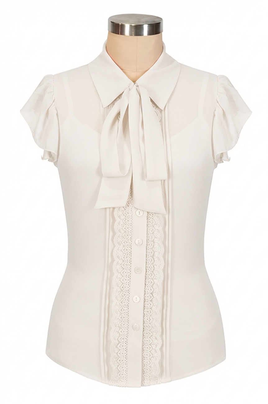 Harptree Village Blouse With Singlet (Cream)