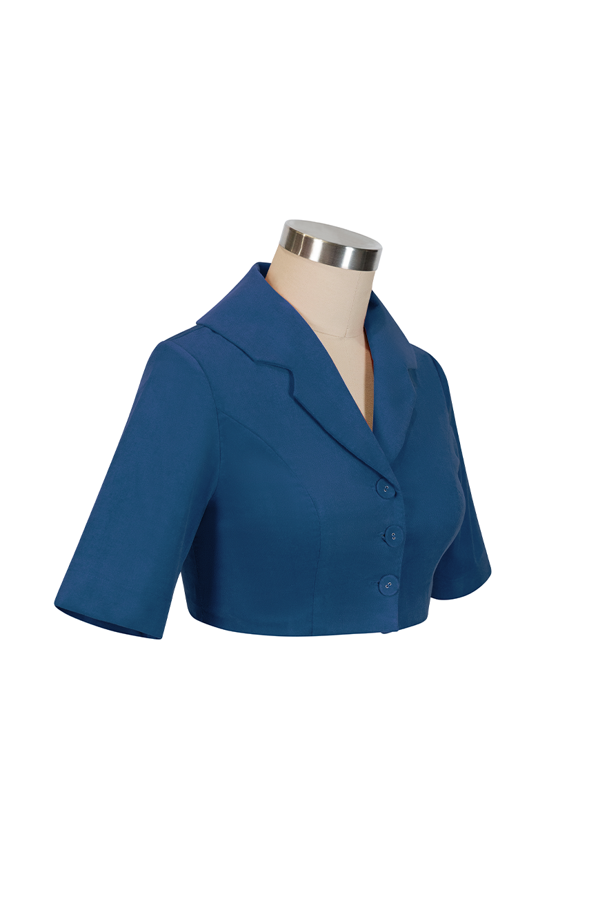 Harptree Village Crop Jacket (Blue)