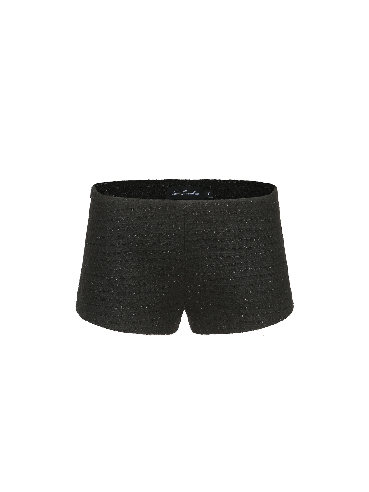 Annabella Textured Black Woven Shorts