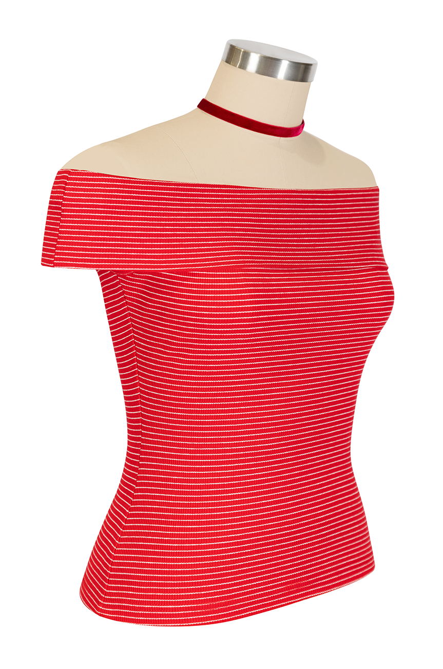 Tiki Island Follies Stripe Jersey Top
