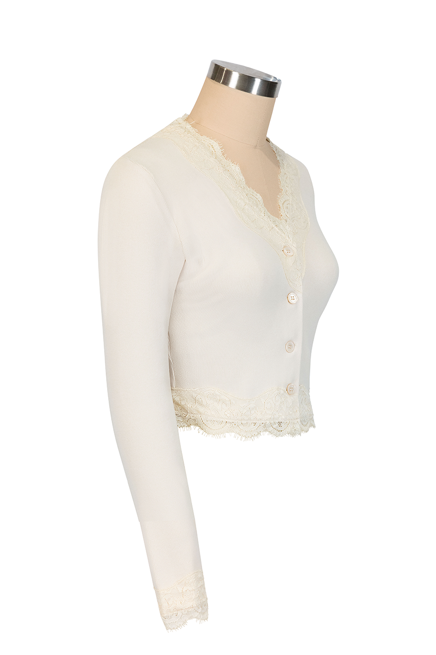Harptree Village Follies Cardigan (Vanilla)