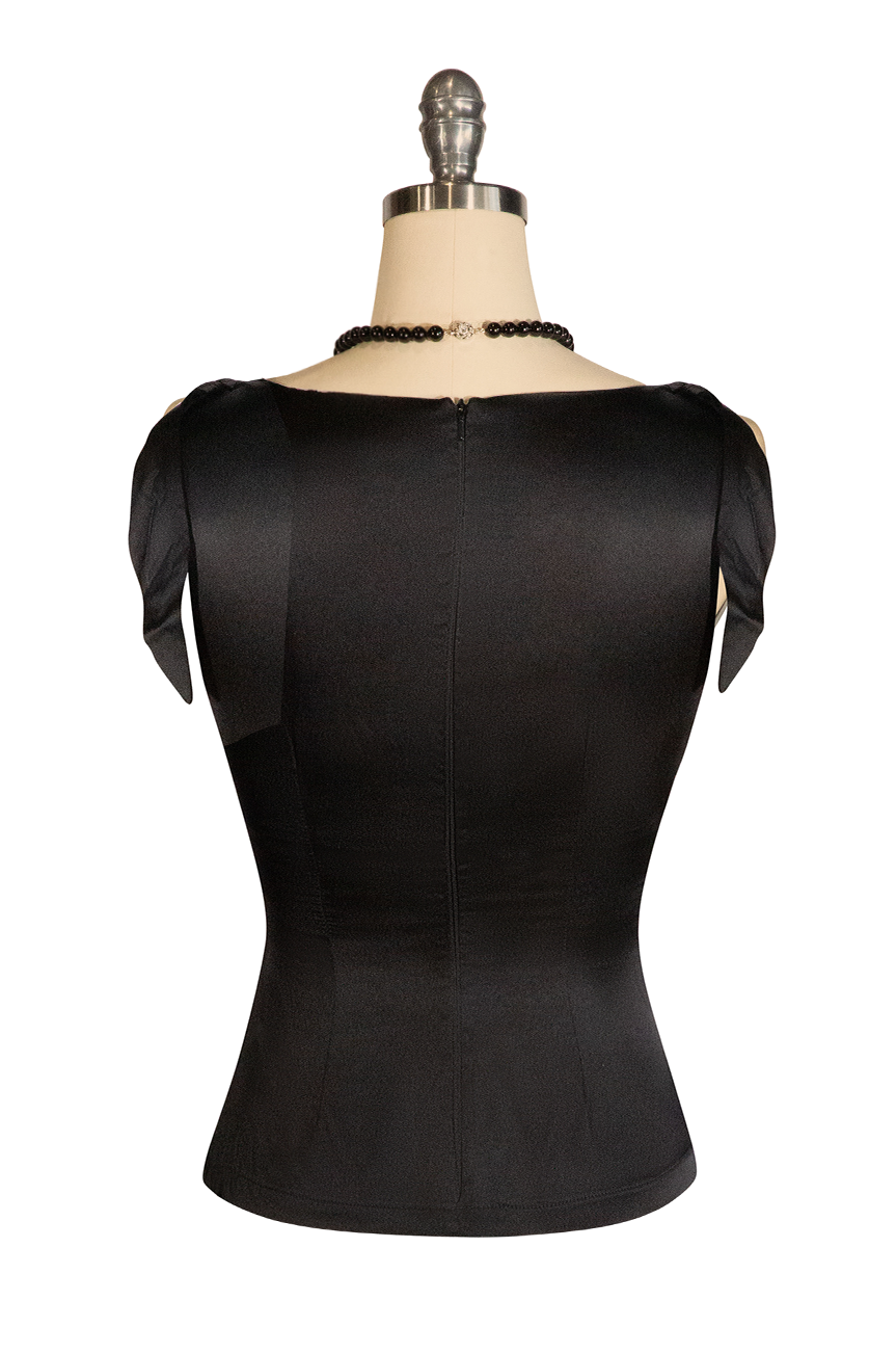 D'Amour Classic Cowl Top (Black)