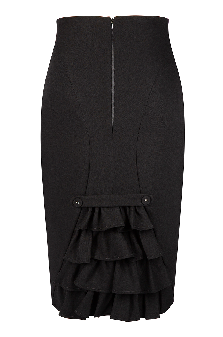 Read All About It Classic Wiggle Skirt (Black)