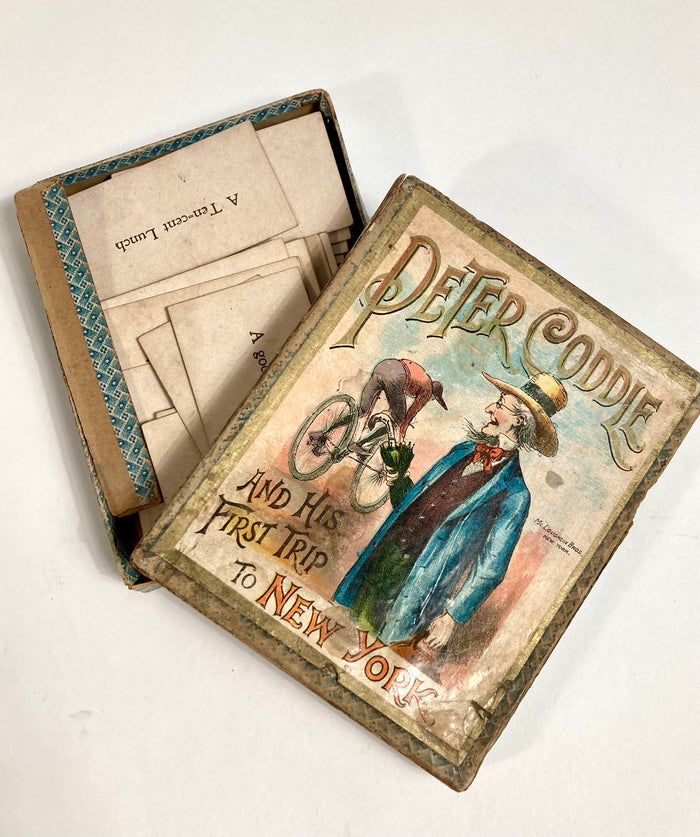 Antique 1890's PETER CODDLE & His First Trip To New York CARD GAME, McLoughlin Bros.