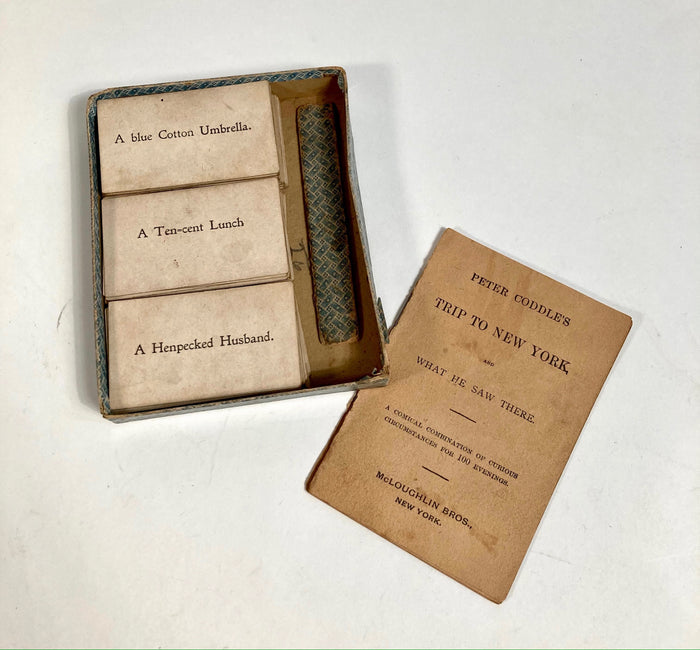 Antique 1890's PETER CODDLE & His First Trip To New York CARD GAME, McLoughlin Bros.