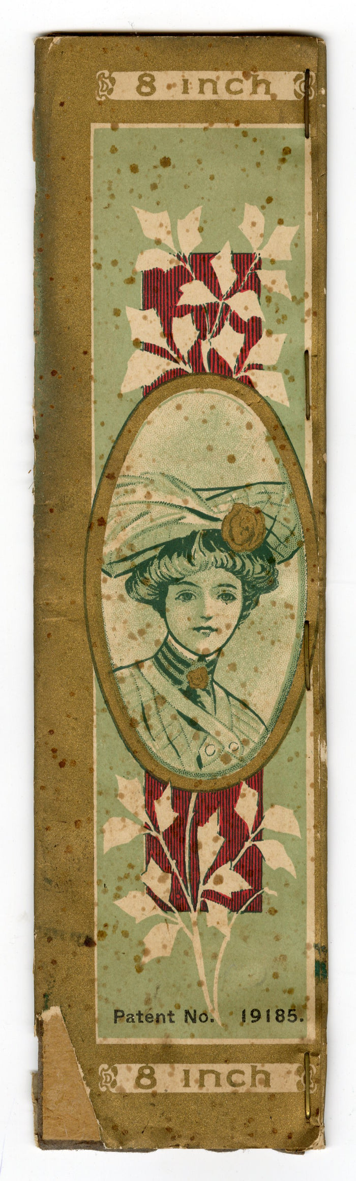 Antique 1900's CASTLE TOILET PIN TABLET, Edwardian Hat Pins, Vintage Fashion