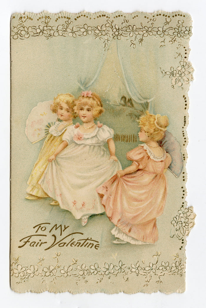 Antique 1900's Die-Cut "My Fair Valentine" VALENTINE'S DAY CARD, BOOKLET
