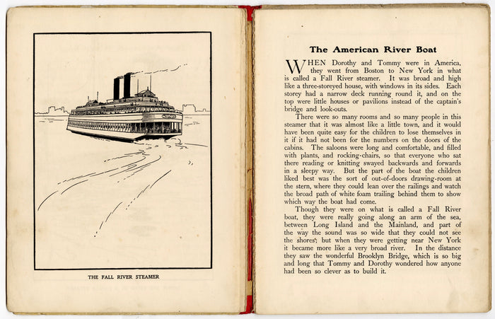 Antique 1910's-1920's CHILDREN AT SEA Kid's Picture Book, Maritime