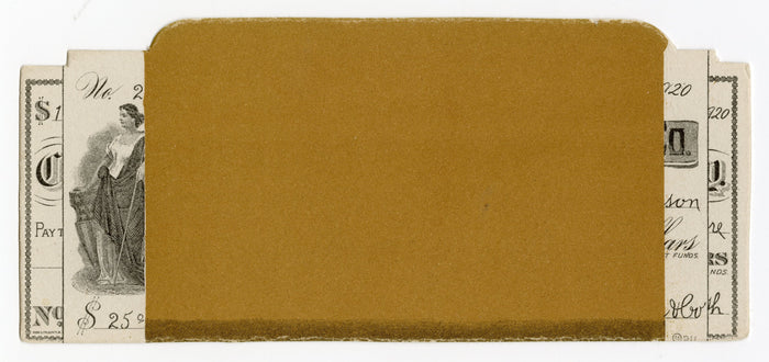 Antique, Unused False Pocket Book Blotter with Fake Notes and Bills