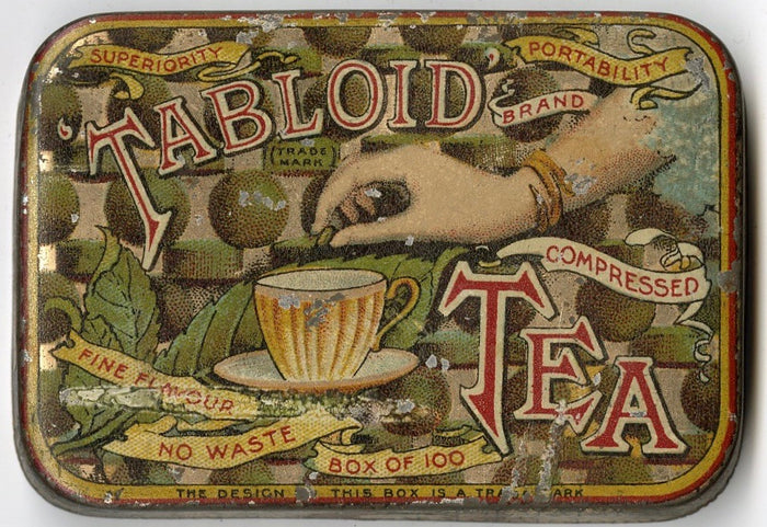 Antique Victorian TABLOID TEA Tin B, Empty - TheBoxSF