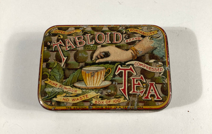 Antique Victorian TABLOID TEA Tin B, Empty - TheBoxSF