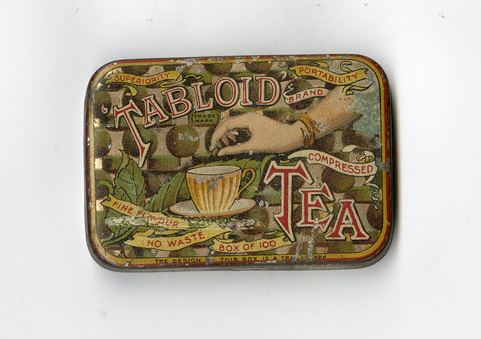 Antique Victorian TABLOID TEA Tin B, Empty - TheBoxSF