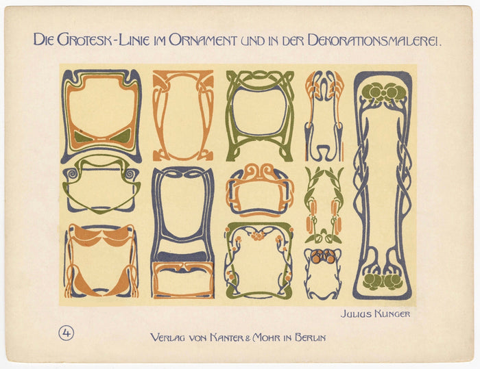 Art Nouveau MODERN SURFACE ORNAMENT Klinger & Anker Design Book PDF DOWNLOAD