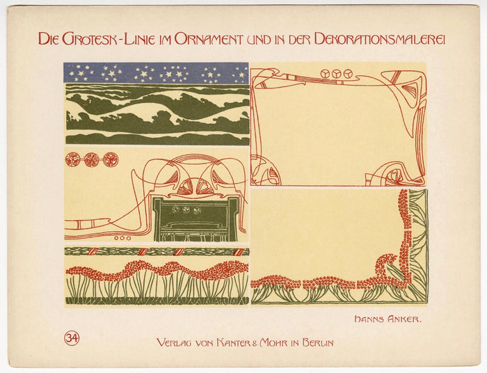 Art Nouveau MODERN SURFACE ORNAMENT Klinger & Anker Design Book PDF DOWNLOAD