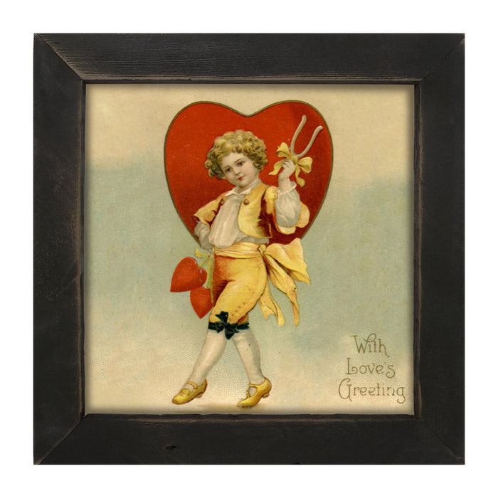 Boy with Big Heart - Framed art