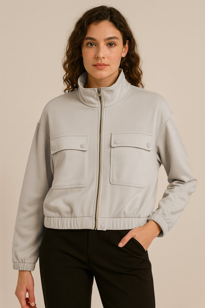 soft stretch utility jacket for women